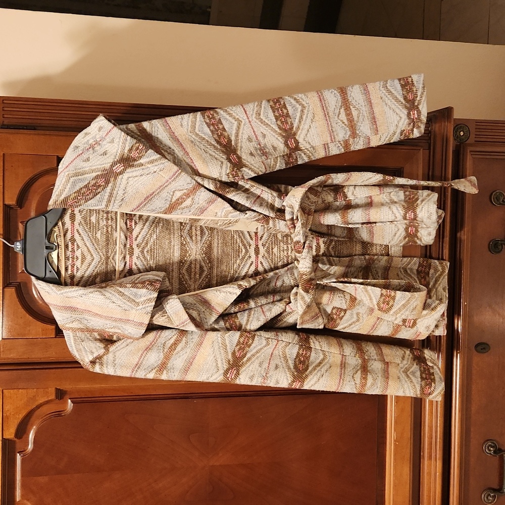 Tribal style wrap coat